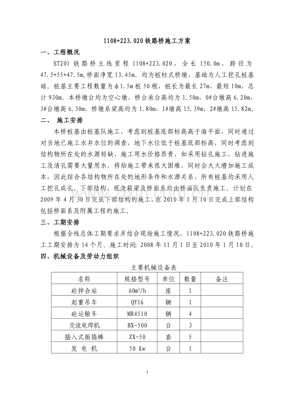 st201铁路桥施工方案.doc_第1页