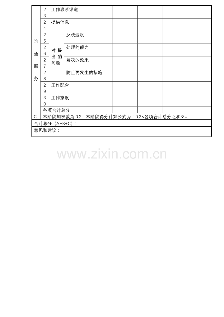 施工过程顾客满意度调查表.doc_第2页