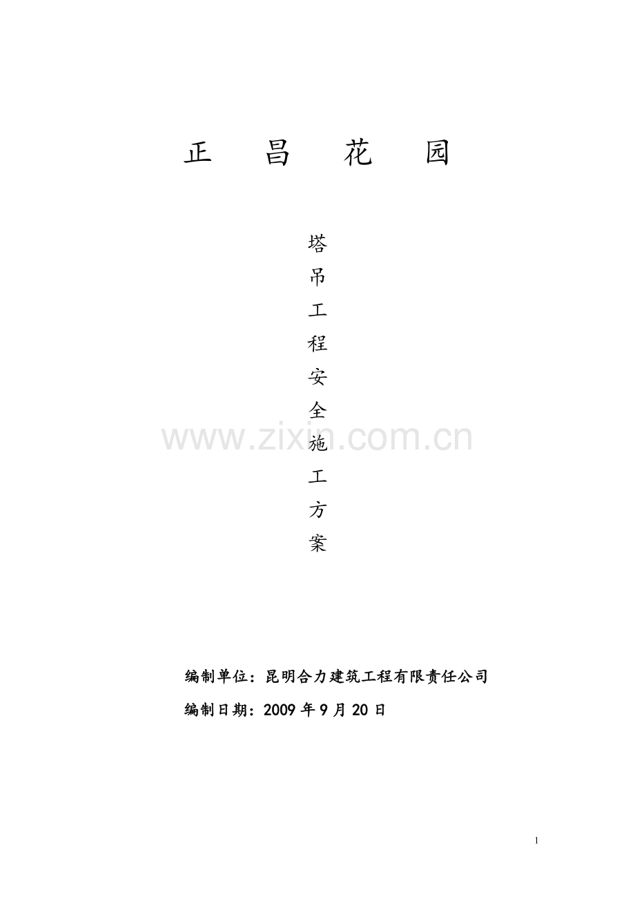 塔吊安拆工程专项施工方案.doc_第1页