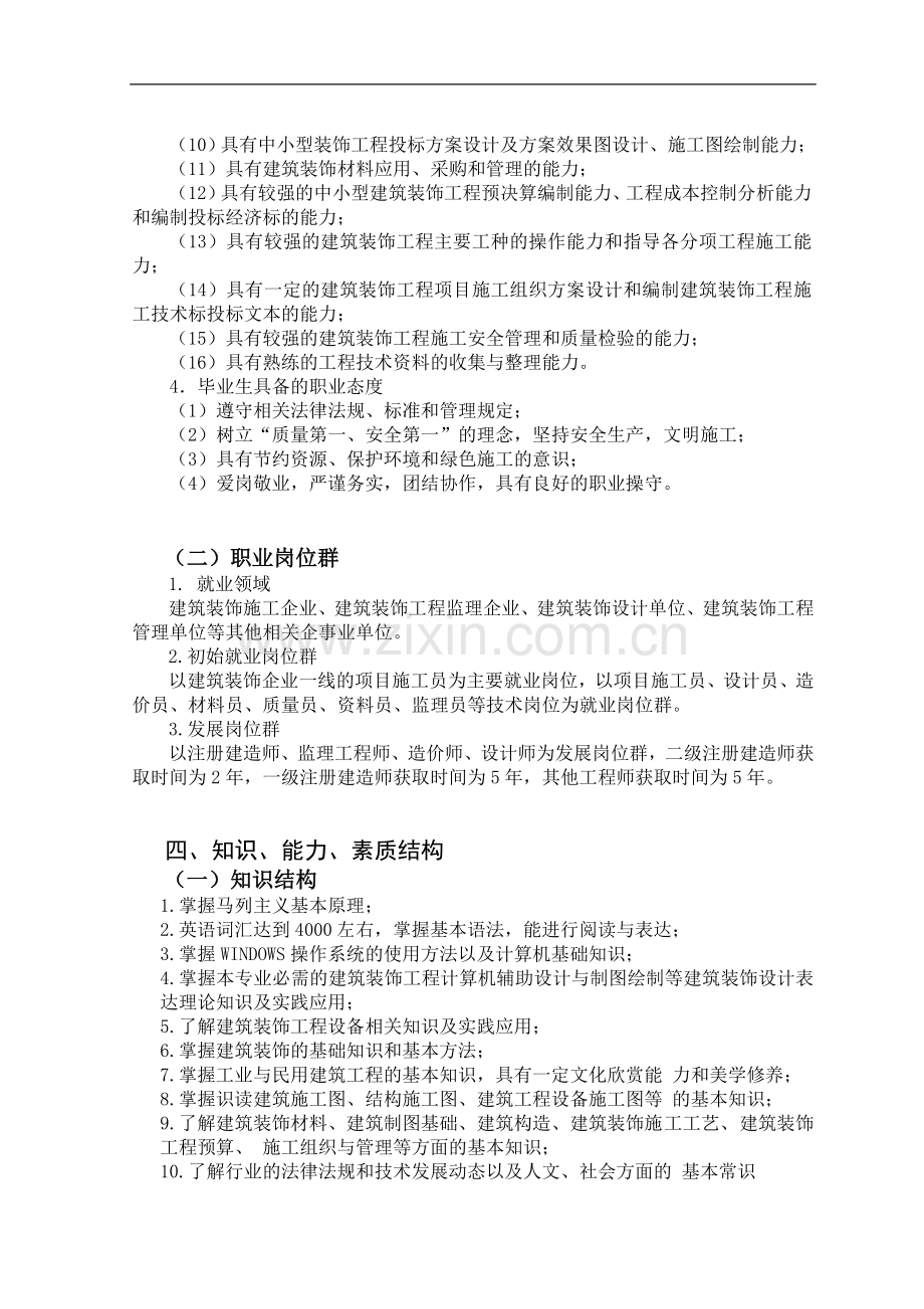 建筑装饰工程技术专业人才培养方案2014.doc_第2页