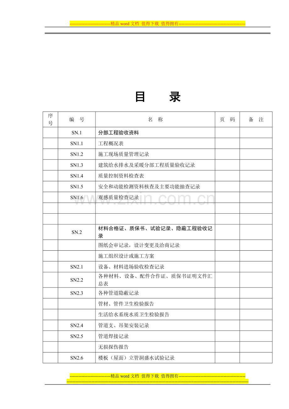 建筑工程施工质量验收资、目录.doc_第3页