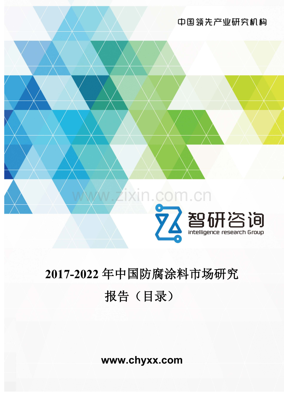 2017-2022年中国防腐涂料市场研究报告(目录).doc_第1页