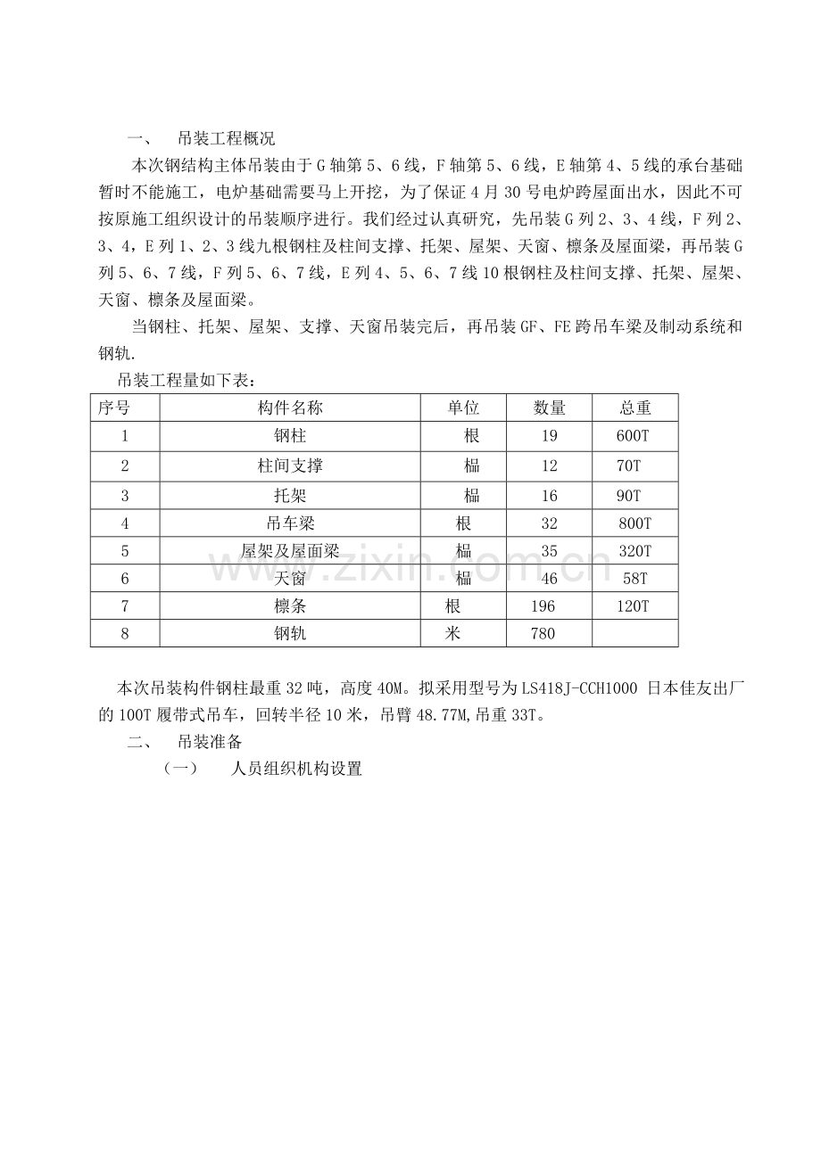 钢结构厂房吊装施工方案.doc_第3页