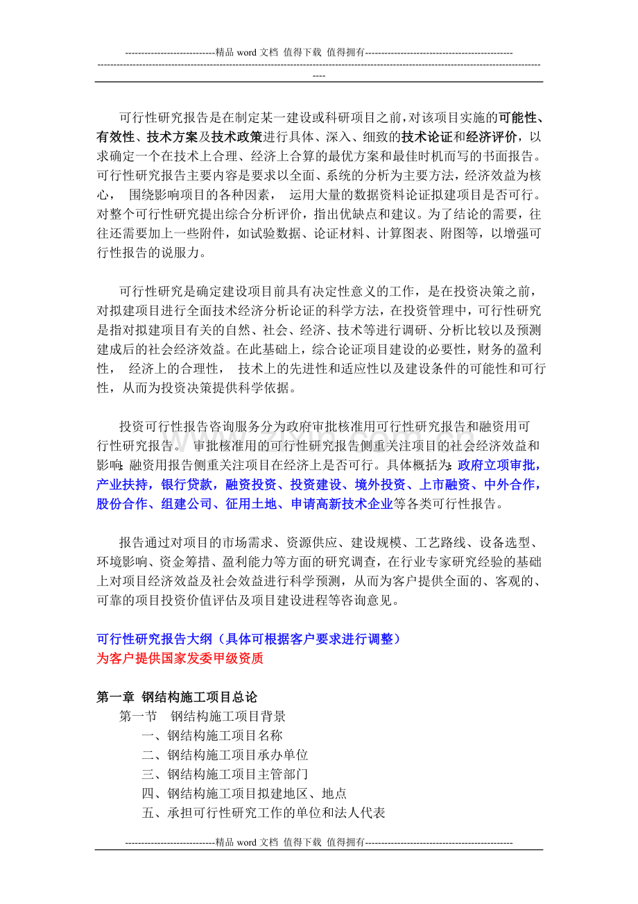 钢结构施工项目可行性研究报告.doc_第2页