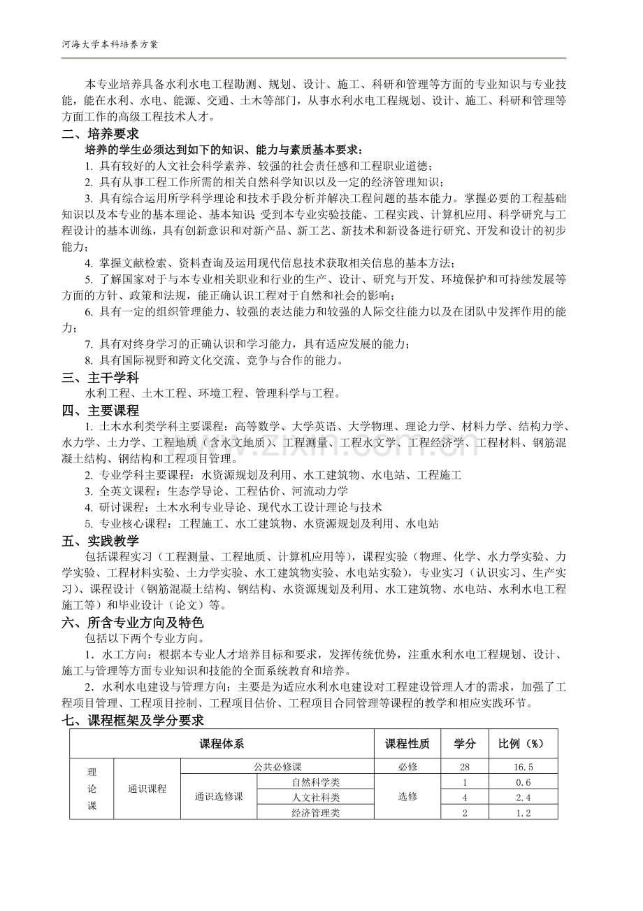 水利水电工程培养方案.doc_第2页