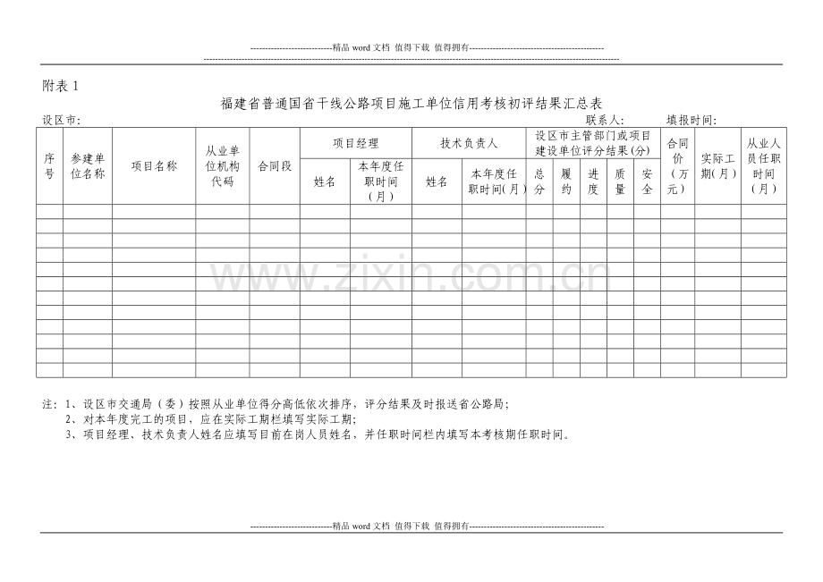 普通公路施工及监理信用考核.doc_第1页