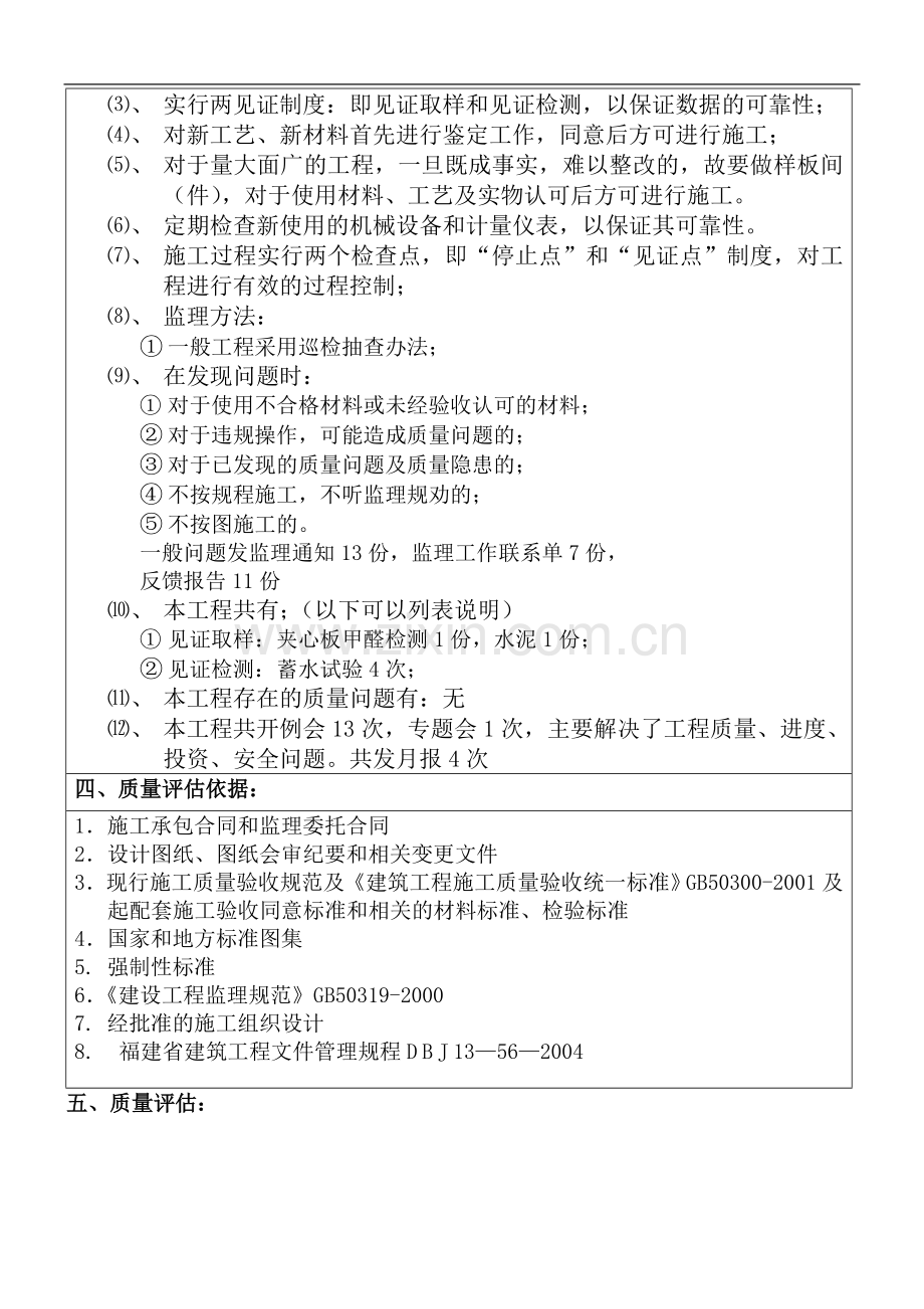 (单位工程)装修质量评估报告.doc_第3页