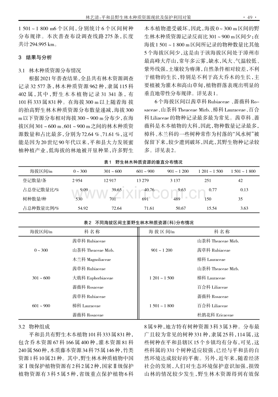 平和县野生林木种质资源现状及保护利用对策.pdf_第2页