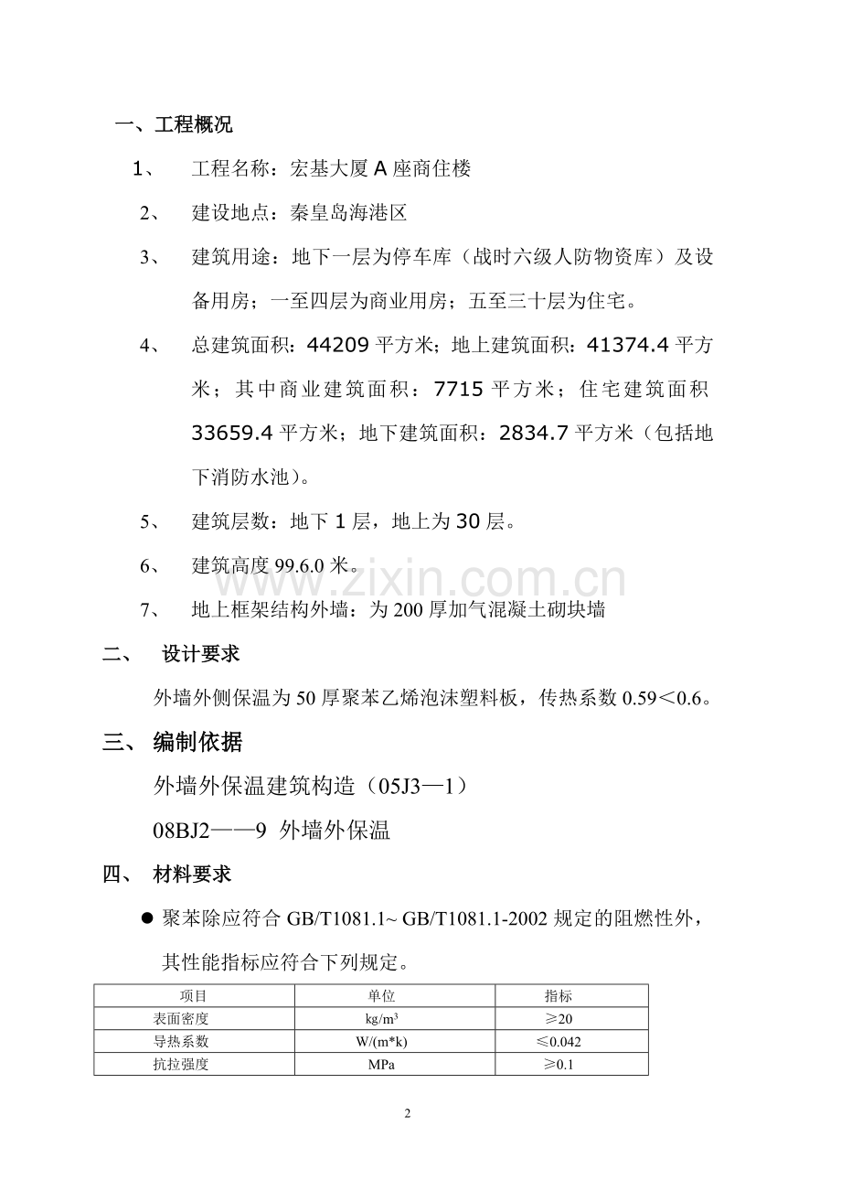 半岛四季商住楼外墙节能保温施工方案.doc_第2页