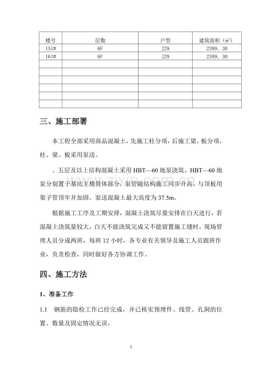 小高层混凝土工程施工方案.doc_第2页