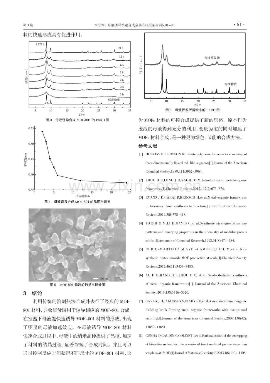 母液诱导快速合成金属有机框架材料MOF-801.pdf_第3页