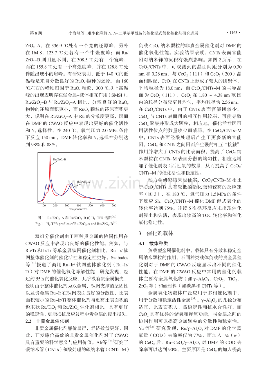 难生化降解N,N-二甲基甲酰胺的催化湿式氧化催化剂研究进展.pdf_第3页