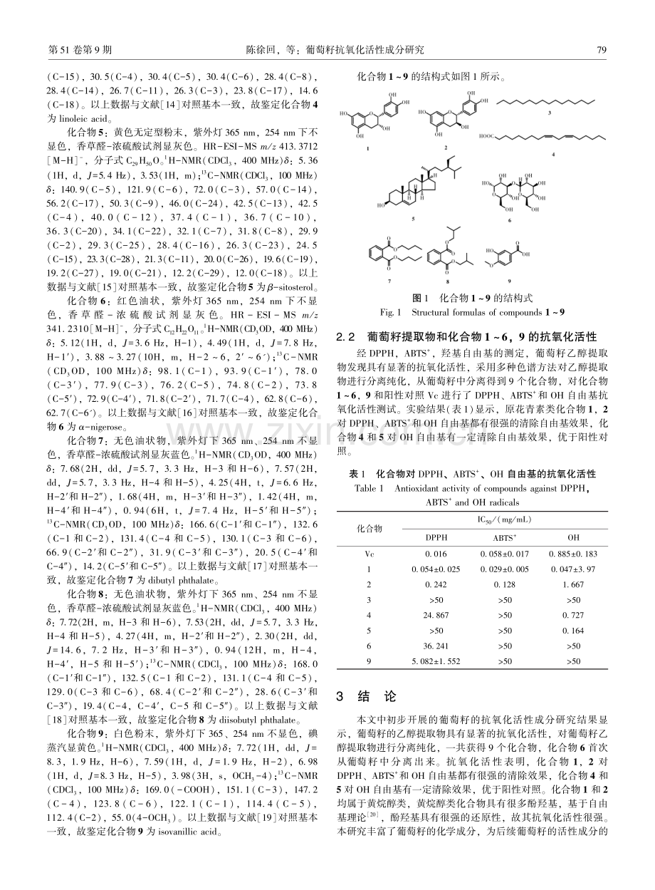 葡萄籽抗氧化活性成分研究.pdf_第3页