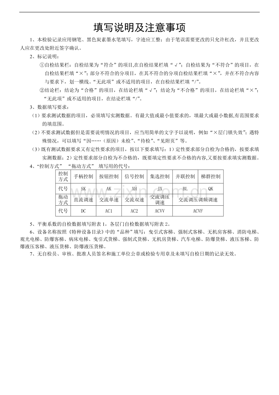 曳引驱动电梯施工自检报告.doc_第2页