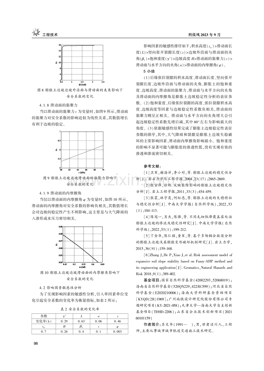 膨胀土边坡稳定性影响因素的表征参数及其敏感性研究.pdf_第3页