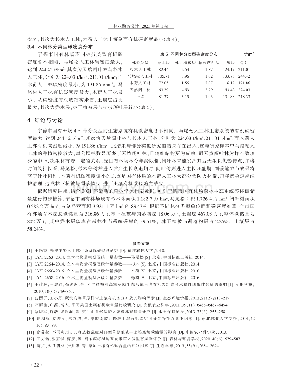 宁德市国有林场主要林分类型生态系统碳储量研究.pdf_第3页