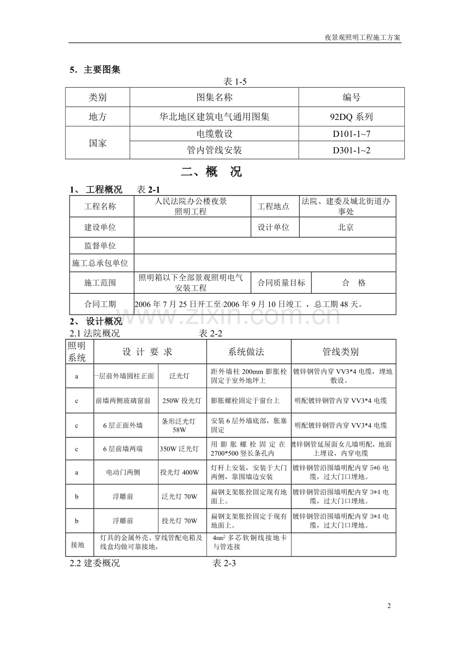 景观照明工程施工详细方案.doc_第2页