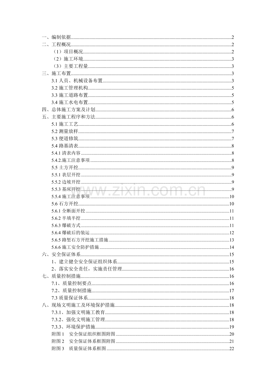 瓷莲路挖方路基施工技术方案.doc_第1页