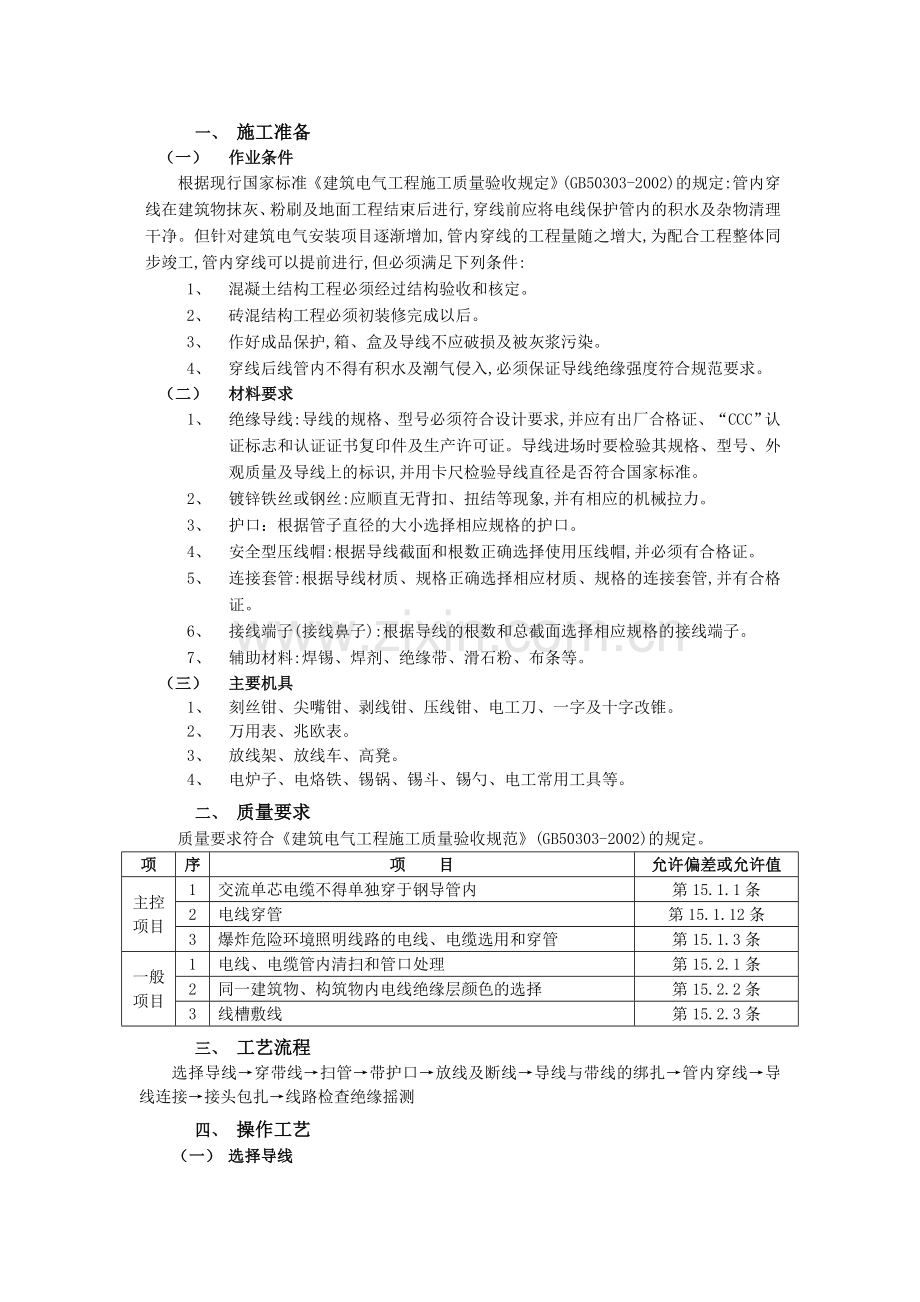 室内穿线施工方案.doc_第1页