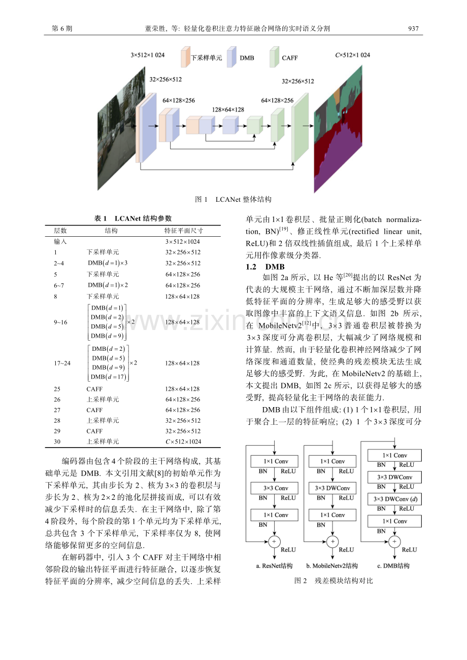 轻量化卷积注意力特征融合网络的实时语义分割.pdf_第3页