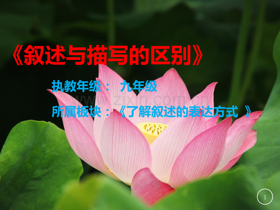 叙述与描写的区别教学PPT课件.ppt_第1页