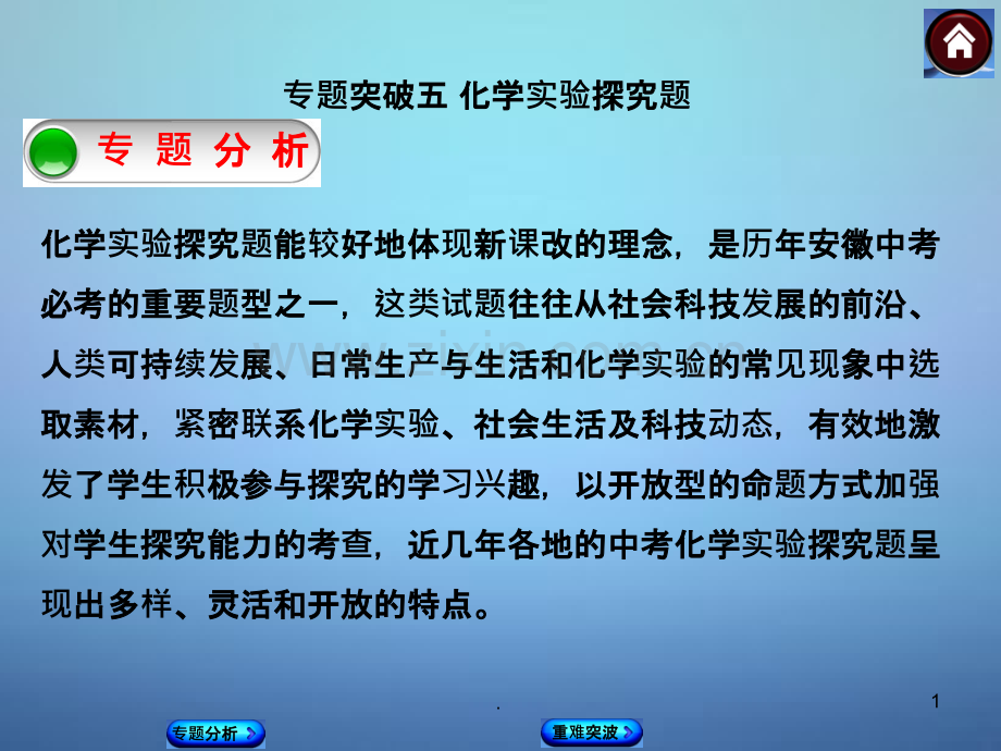 中考化学基础复习专题突破化学实验探究题新人教版PPT课件.ppt_第1页