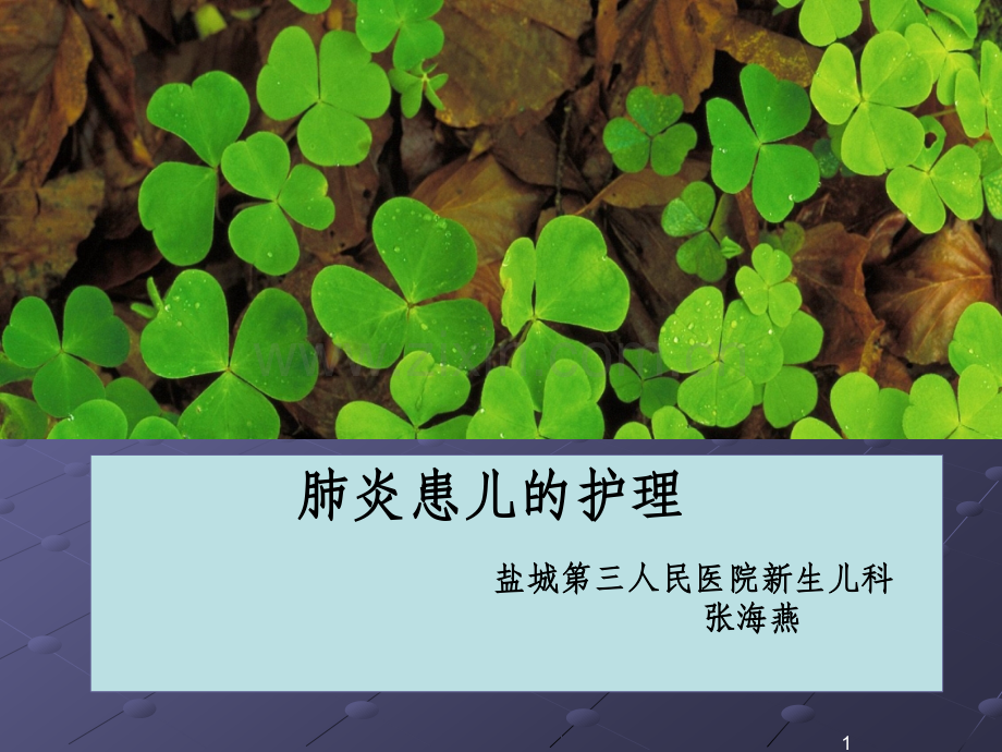 肺炎患儿护理ppt课件.ppt_第1页