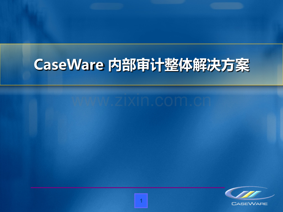 CaseWare-内部审计整体解决方案PPT课件.ppt_第1页