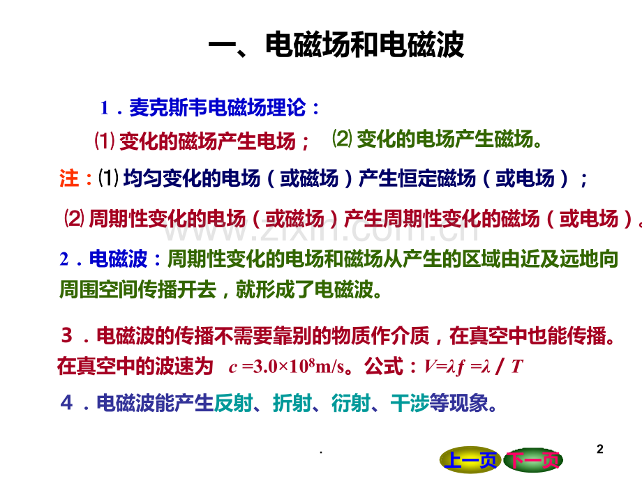 高二物理电磁场和电磁波PPT课件.ppt_第2页