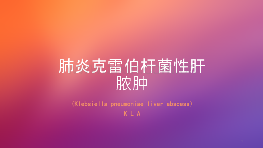 肺炎克雷伯杆菌性肝脓肿ppt课件.ppt_第1页