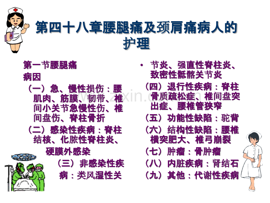 第四十八篇腰腿痛和颈肩痛病人的护理PPT课件.ppt_第1页