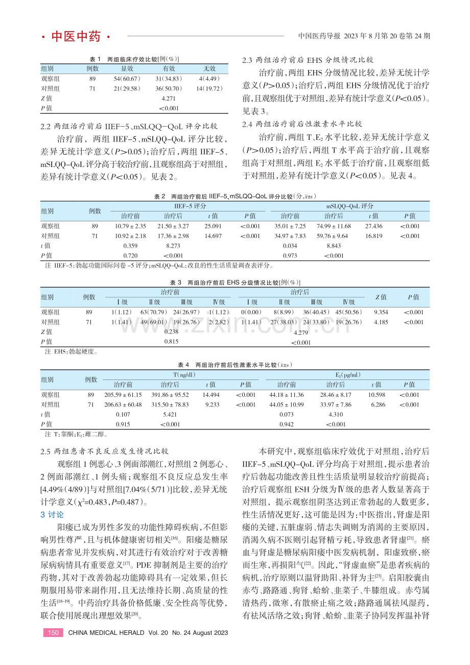 启阳胶囊治疗肾虚血瘀型糖尿病阳痿的临床效果.pdf_第3页
