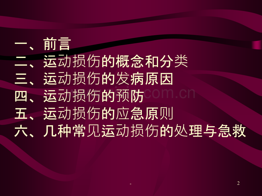 运动损伤的教学PPT课件.ppt_第2页