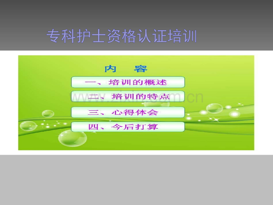 专科护士培训学习汇报-PPT.ppt_第1页