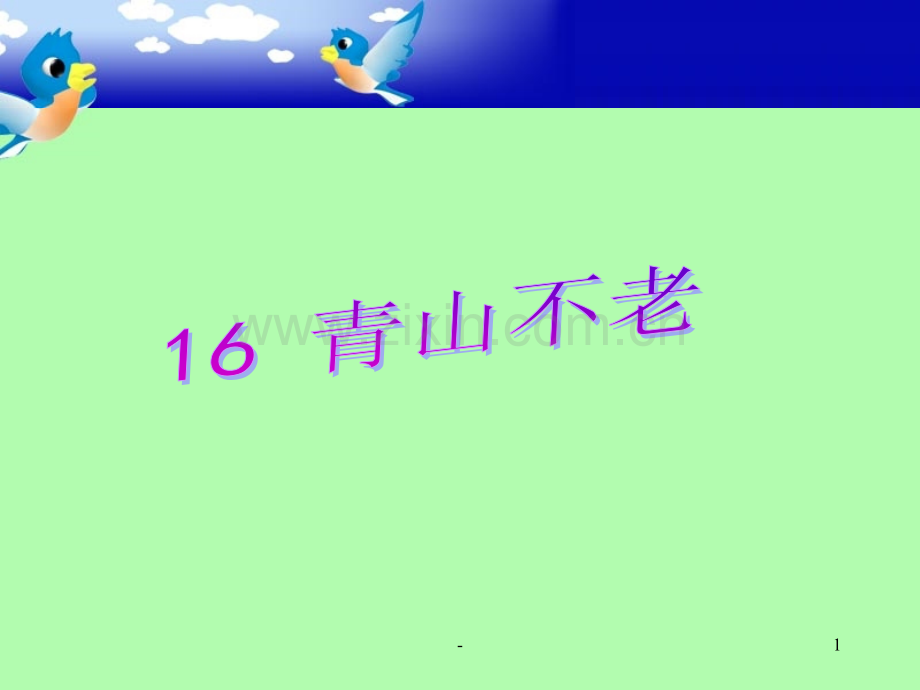 16-青山不老PPT课件.ppt_第1页