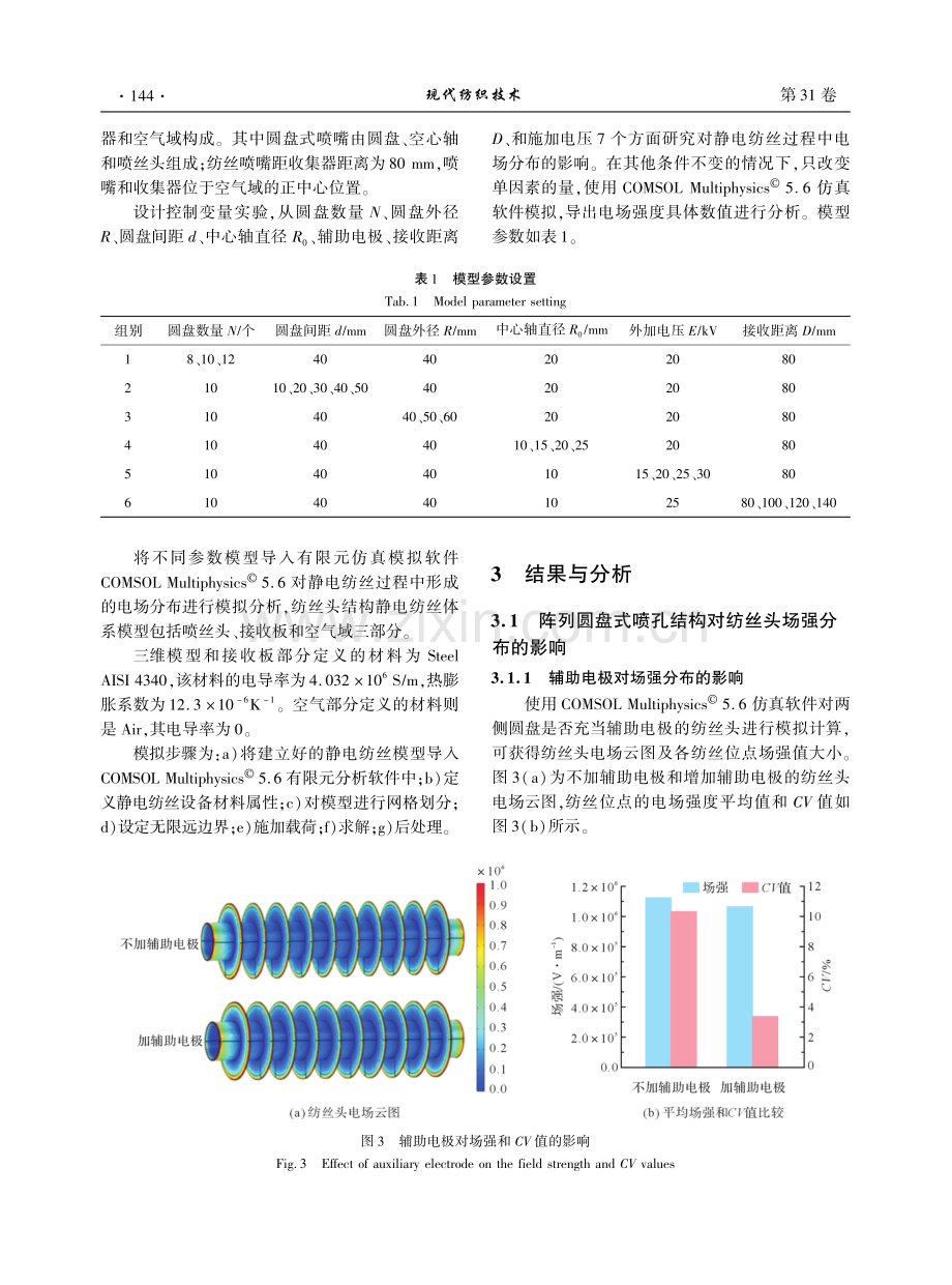 阵列圆盘式纺丝头结构对电场强度的影响.pdf_第3页