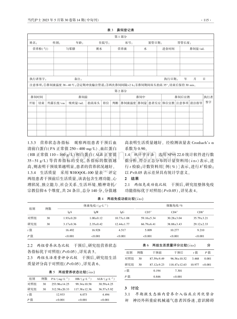 早期微生态肠内营养介入与管理在老年神经外科重症机械通气患者中的应用价值分析.pdf_第3页