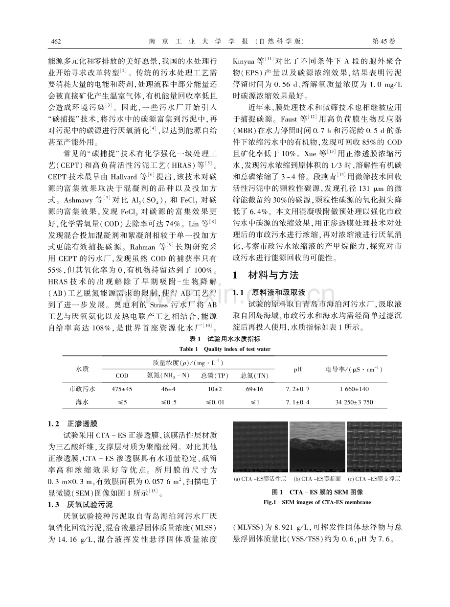 正渗透耦合厌氧工艺回收市政污水碳源.pdf_第2页