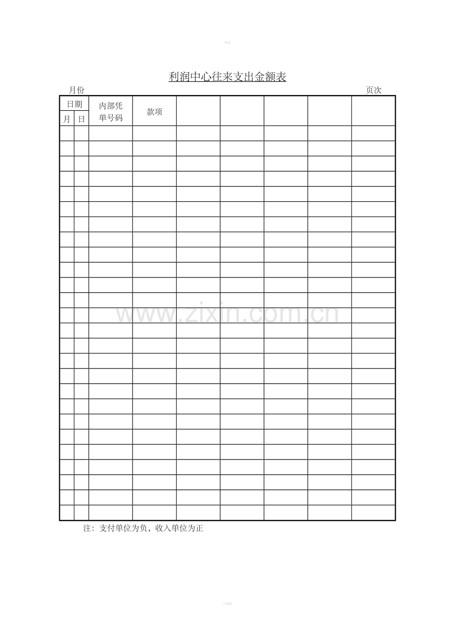 五、利润中心往来支出金额表.doc_第1页