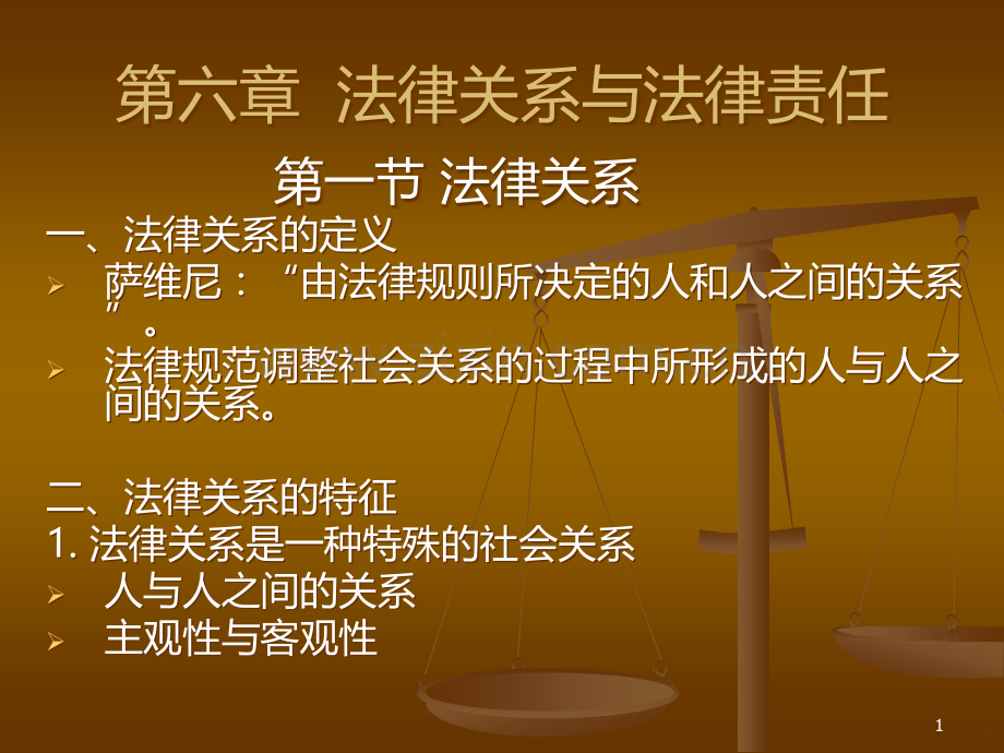 第六章--法律关系与法律责任PPT课件.ppt_第1页