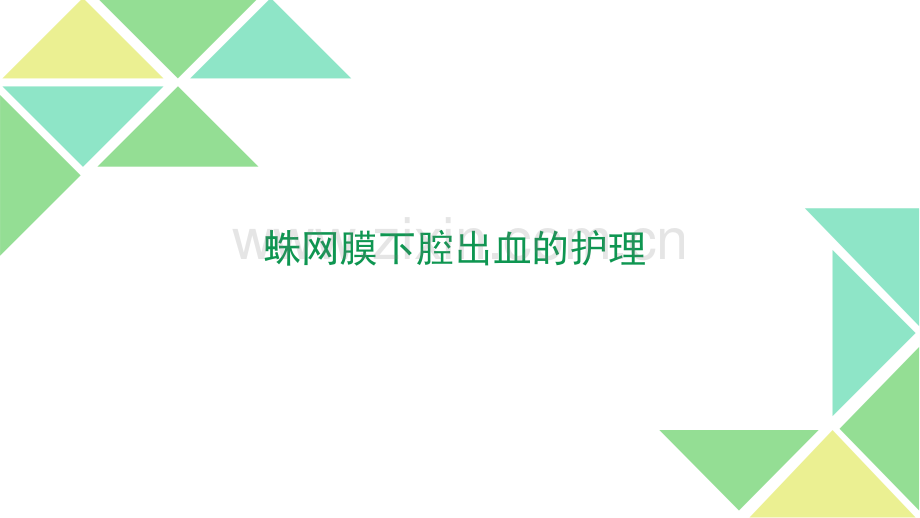 蛛网膜下腔出血的护理措施.ppt_第1页