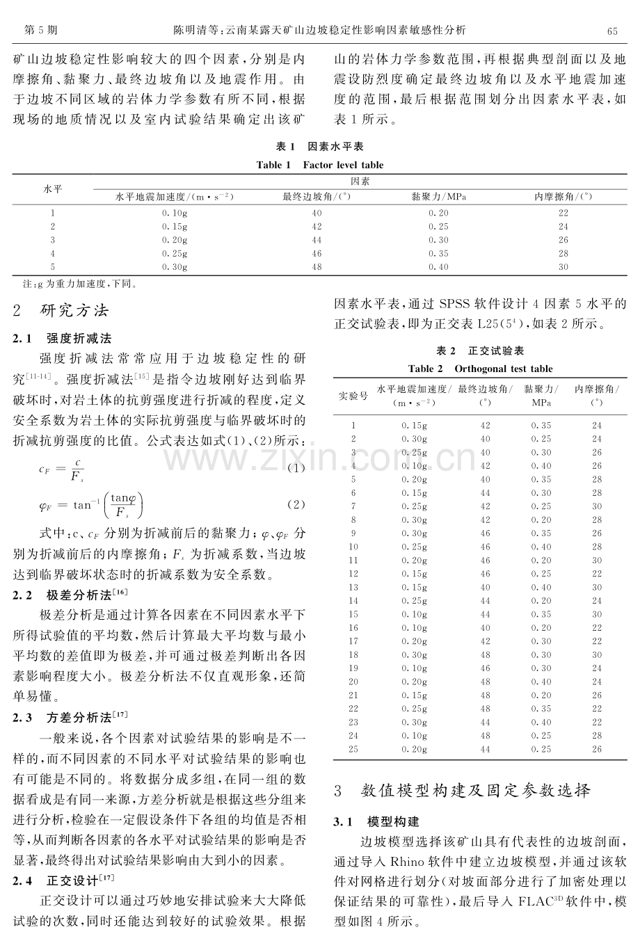 云南某露天矿山边坡稳定性影响因素敏感性分析.pdf_第3页