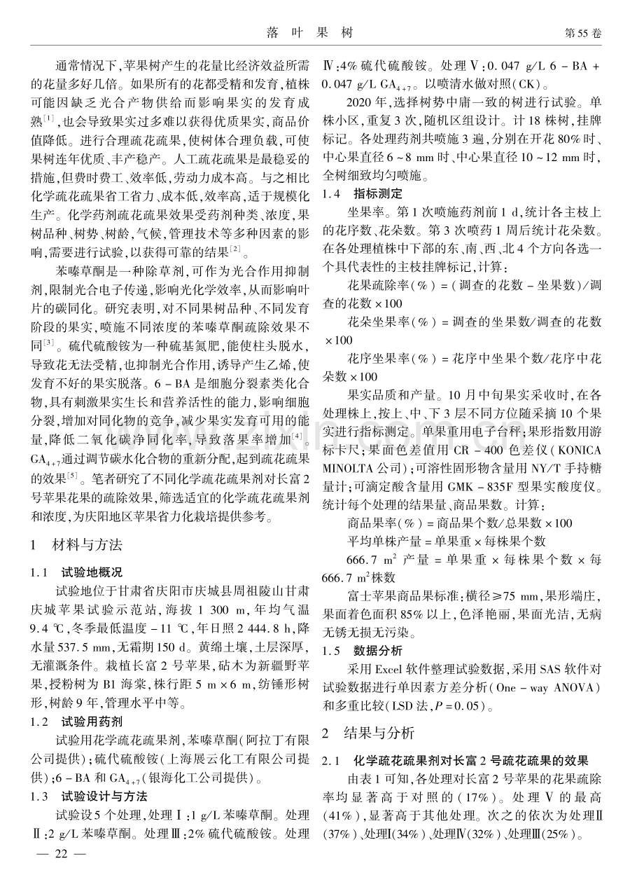 长富2号苹果化学疏花疏果的效果.pdf_第2页