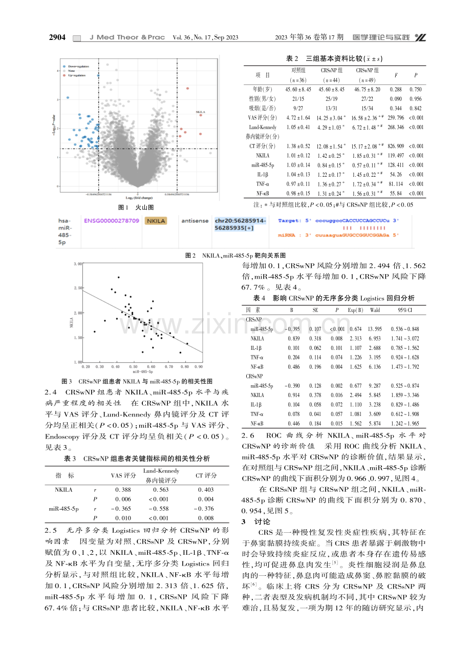 长链非编码RNA NKILA和微小RNA-485-5p在慢性鼻窦炎伴鼻息肉中的表达研究.pdf_第3页