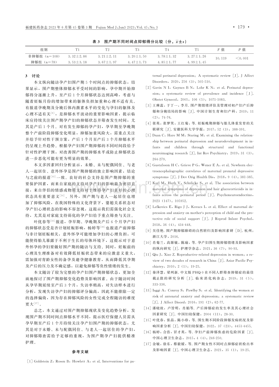 孕产妇围产期抑郁情绪的影响因素分析.pdf_第3页