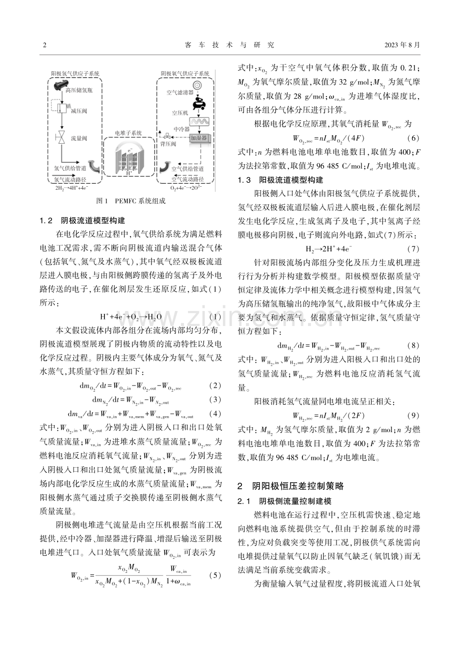 质子交换膜燃料电池阴阳极恒压差控制策略研究.pdf_第2页