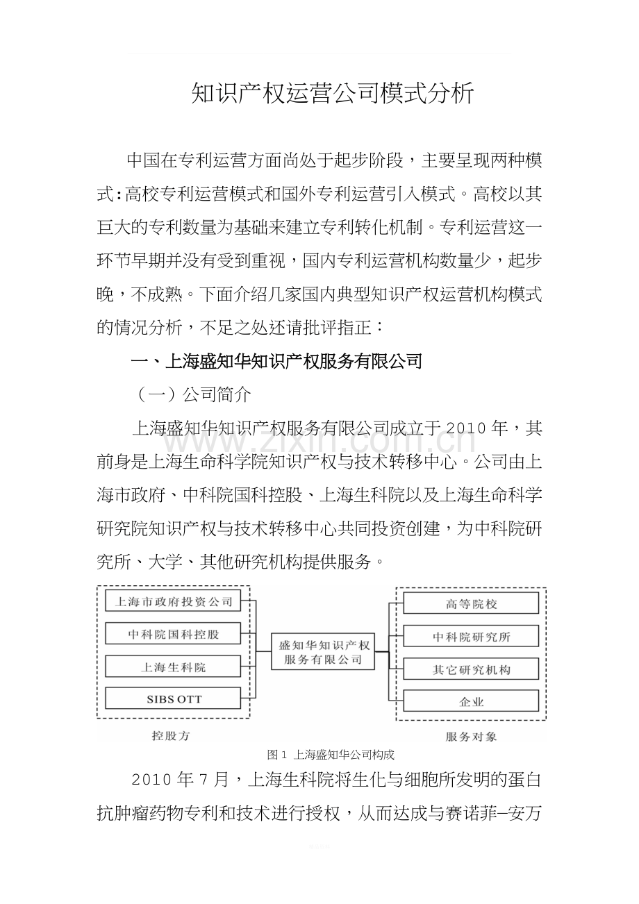 知识产权运营公司模式分析.doc_第1页