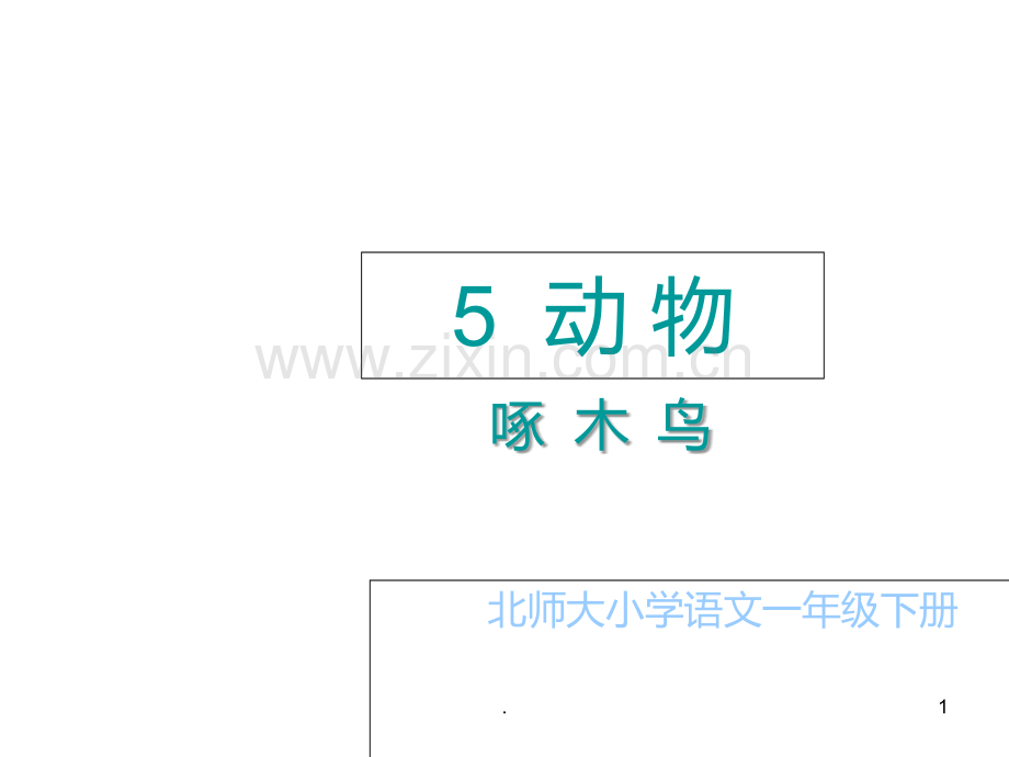 北师版一年级语文《啄木鸟》(2019年10月)PPT课件.ppt_第1页