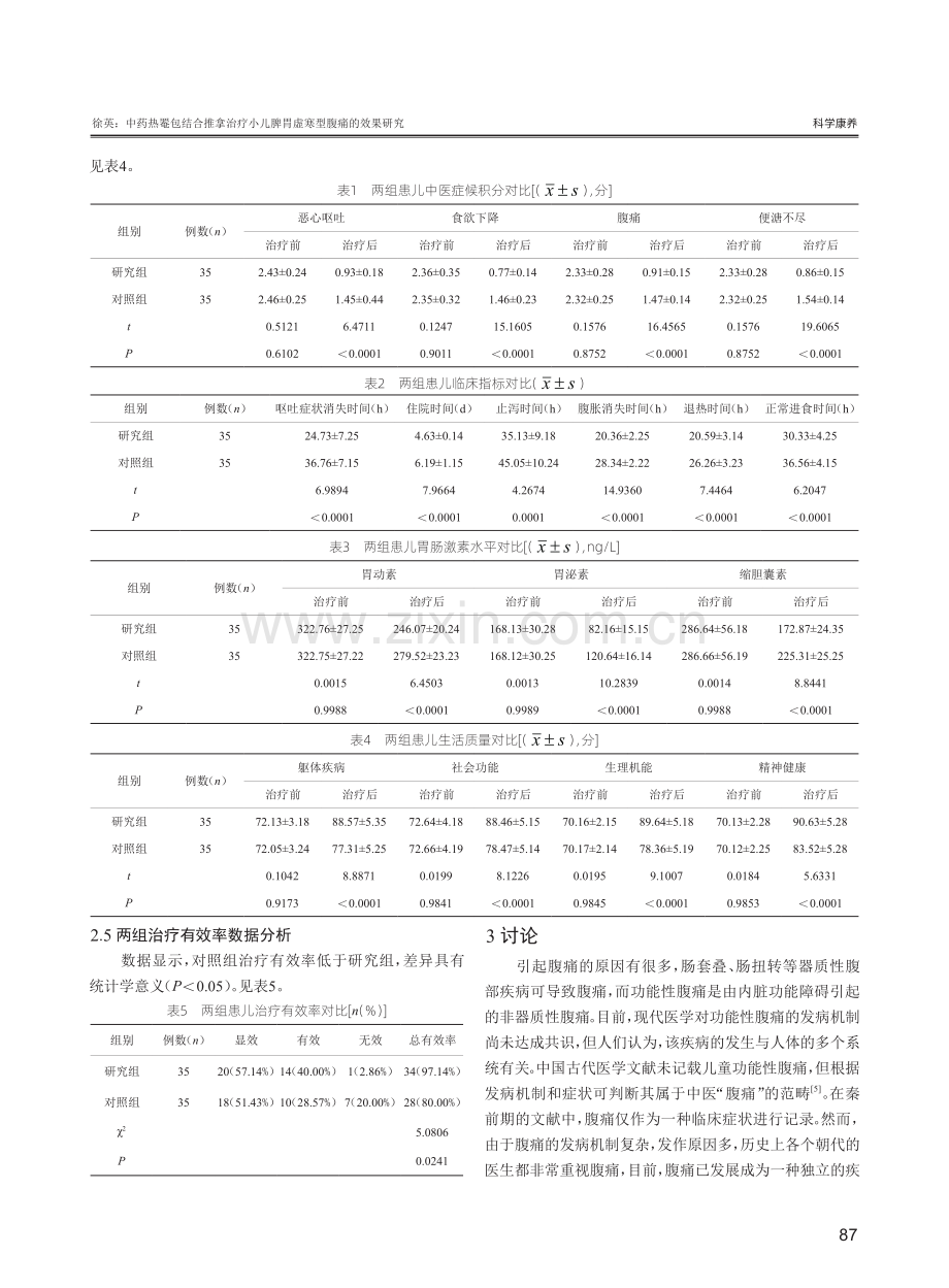 中药热罨包结合推拿治疗小儿脾胃虚寒型腹痛的效果研究.pdf_第3页