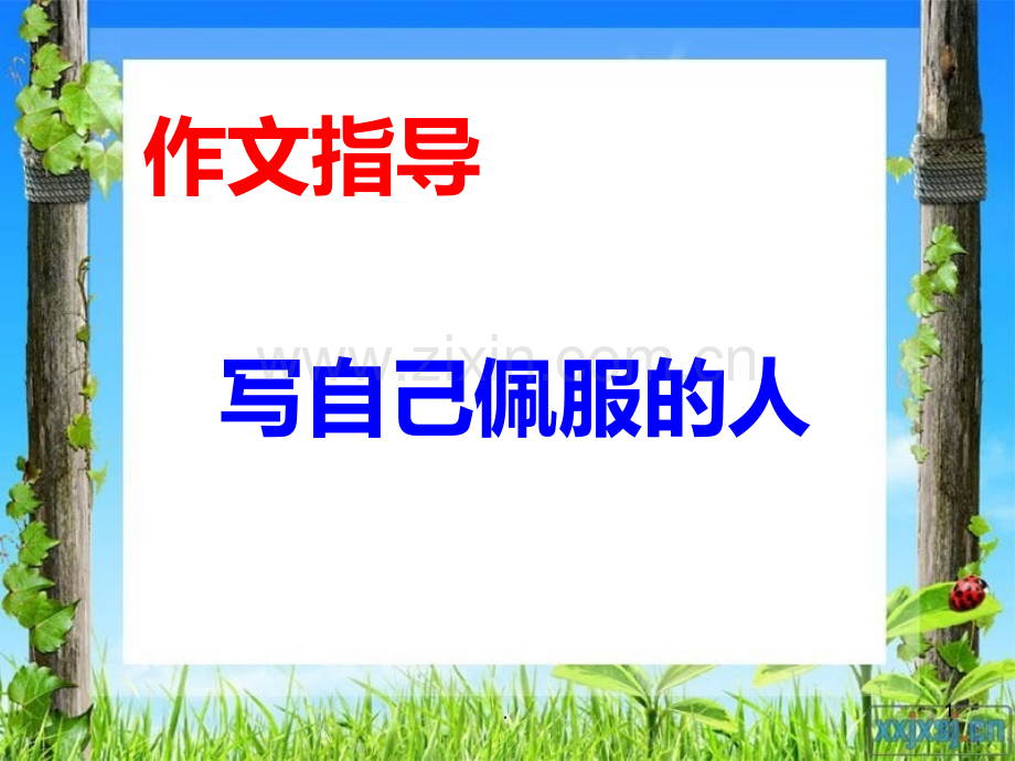 习作指导《我最敬佩的一个人》PPT课件.ppt_第1页